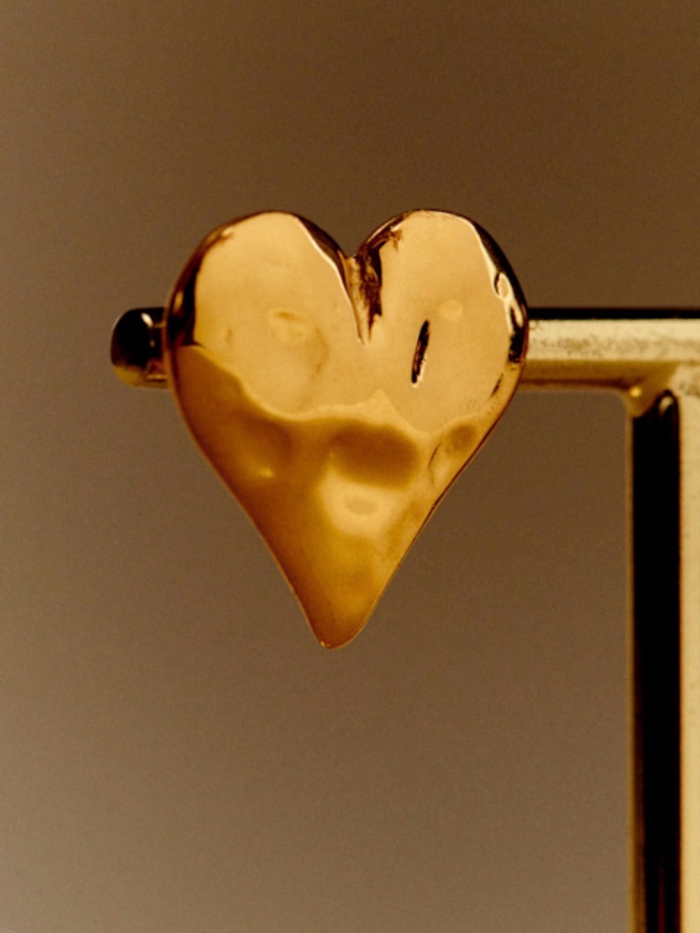 Sezane Janis Gold Heart Stud Earring